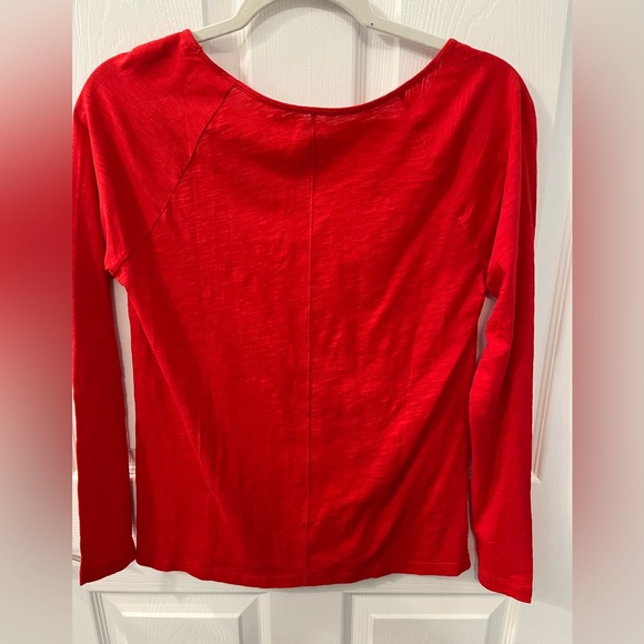 NWT Loft Vintage Soft size XS red long sleeved top - Picture 4 of 8